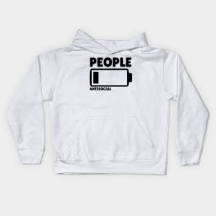 PEOPLE (lowbattery) , antisocial Kids Hoodie